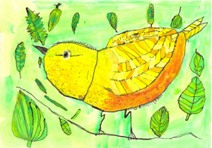 H30年度「市の木・花・鳥」絵画作品コンクール　最優秀賞　低学年の部