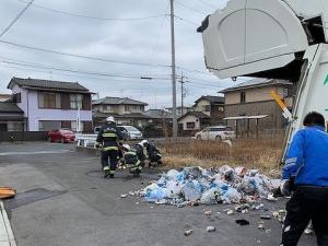 収集車火災2