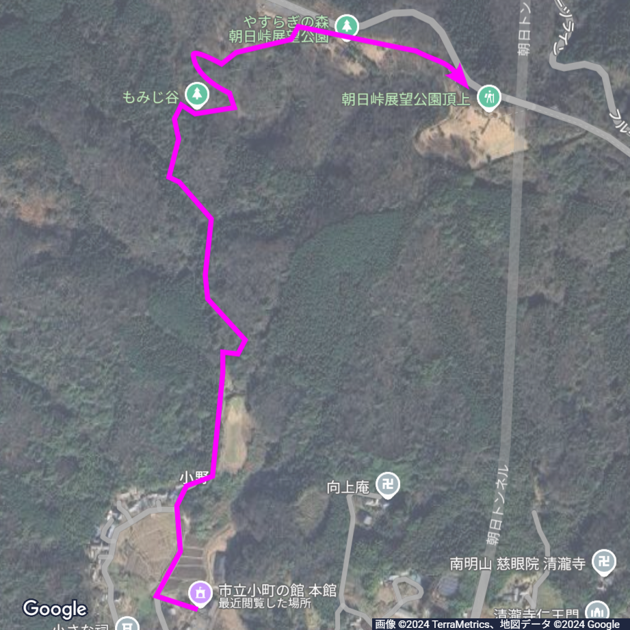 朝日峠ハイキングコース