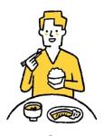 食事する人