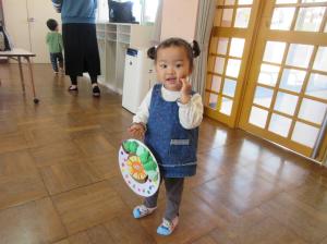 新治親子でつくろうあおむし春リース完成