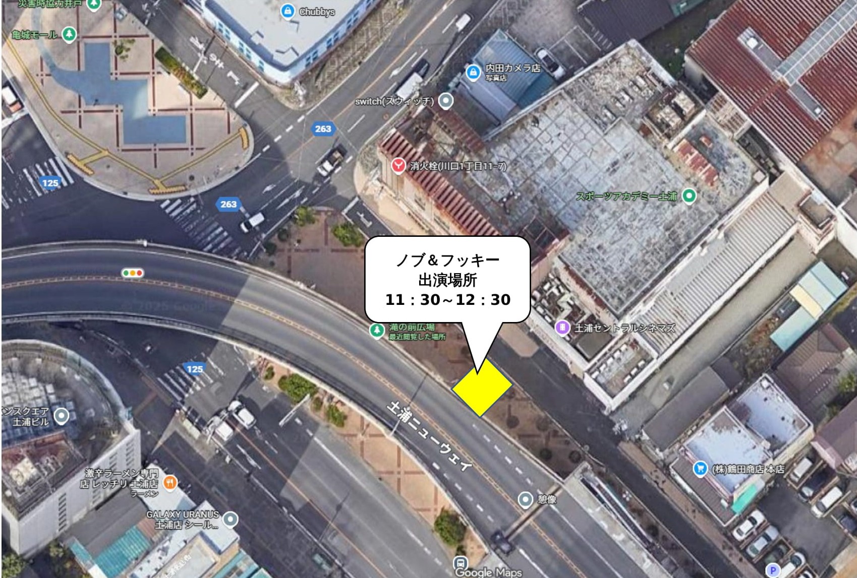 川口バス停前広場位置図