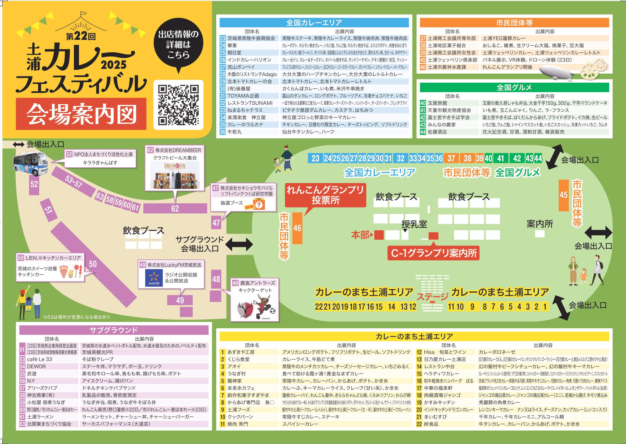 第22回土浦カレー出店一覧