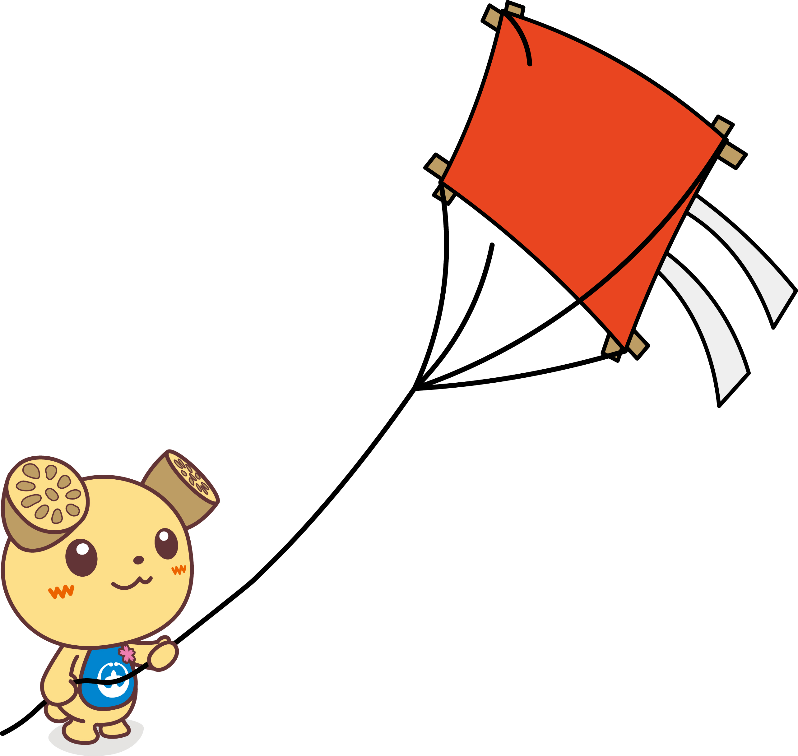 つちまる(1月 凧あげ)