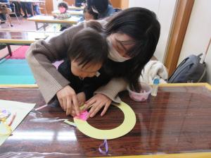 ポプラ2月おひなさまリース