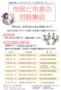 R8市民と市長の対話集会開催チラシ