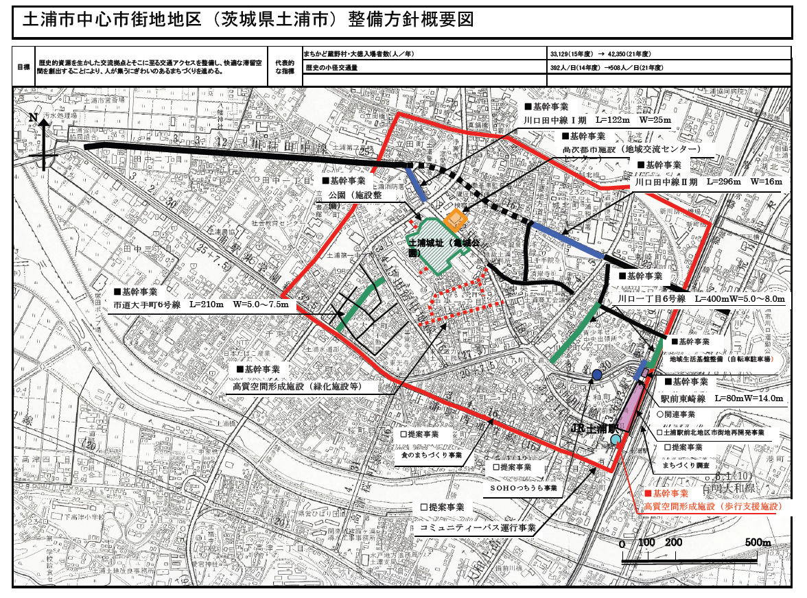 土浦市中心市街地地区整備方針概要図